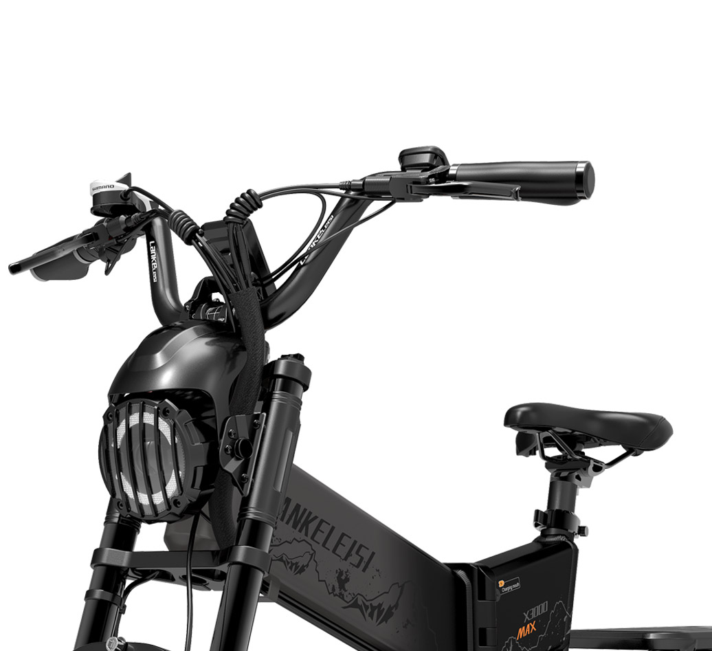 LANKELEISI | X3000 MAX Dual-Motor 2000watts Full Suspension Folding E-bike