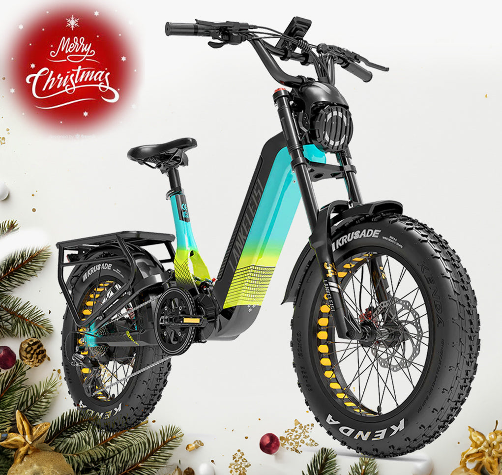 LANKELEISI | RX800 Full Suspension 20" Fat Tire Electric Bike 1000W 48V 20Ah