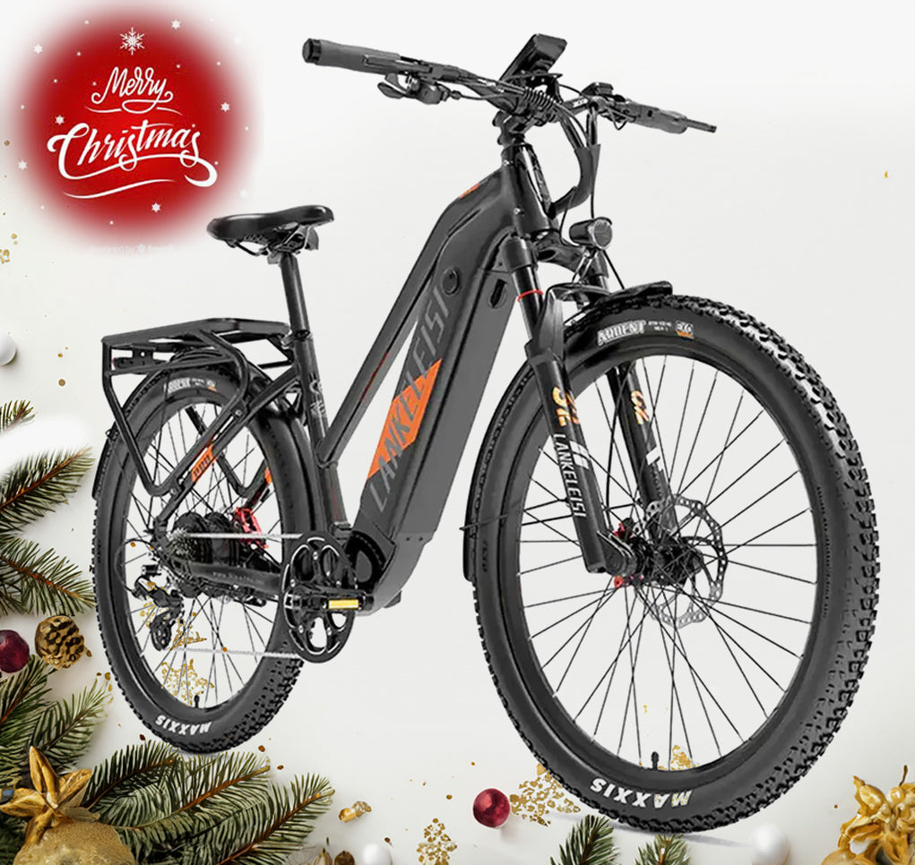 LANKELEISI | MX600 TREKKING E-BIKE 48V20Ah Battery 500W Motor 27.5"x2.4" Wheels