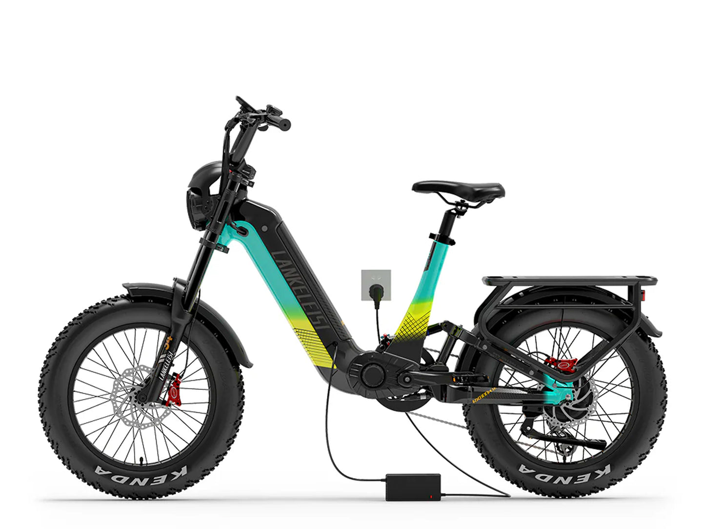 LANKELEISI | RX800 Full Suspension 20" Fat Tire Electric Bike 1000W 48V 20Ah