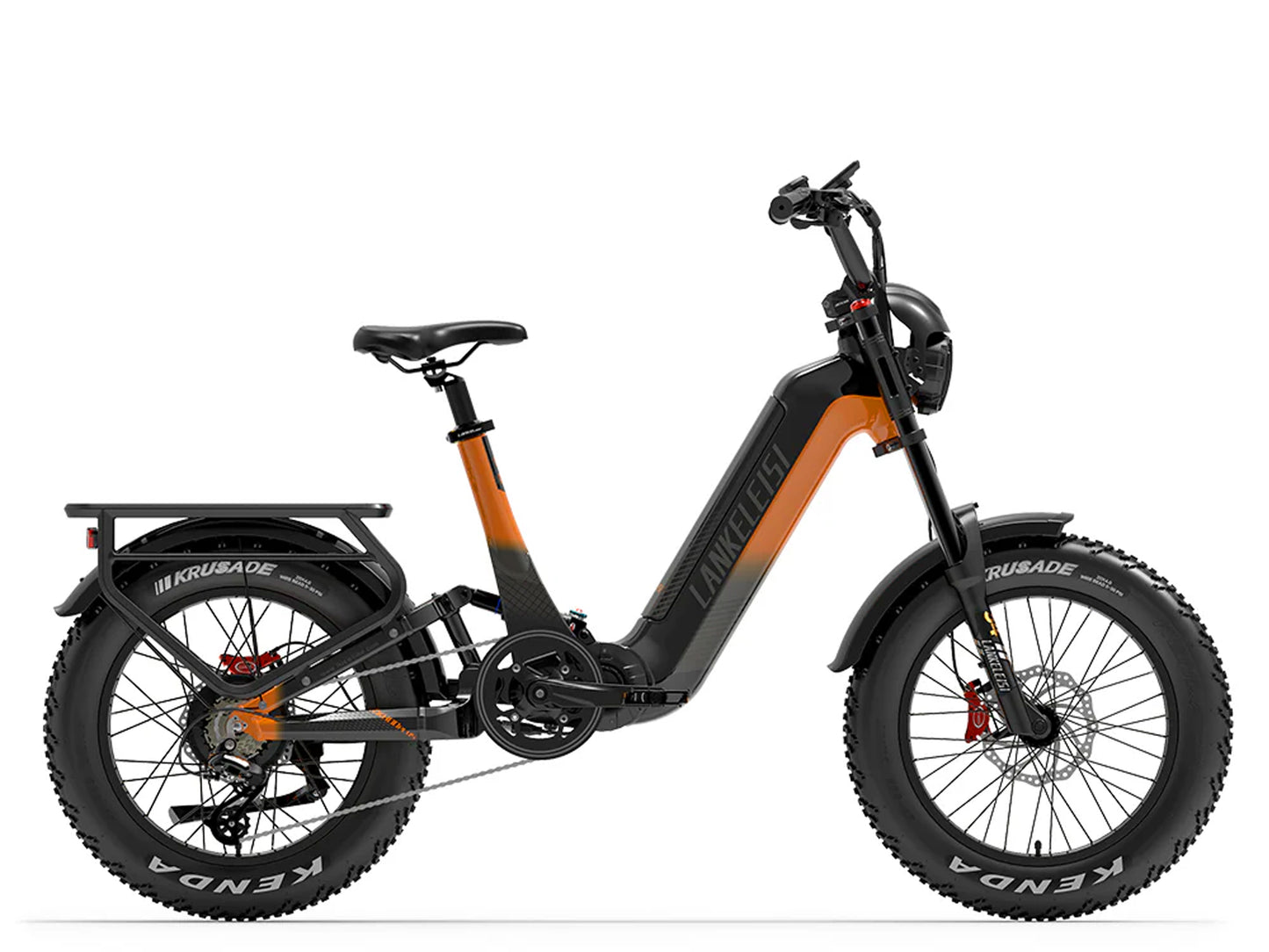 LANKELEISI | RX800 Full Suspension 20" Fat Tire Electric Bike 1000W 48V 20Ah