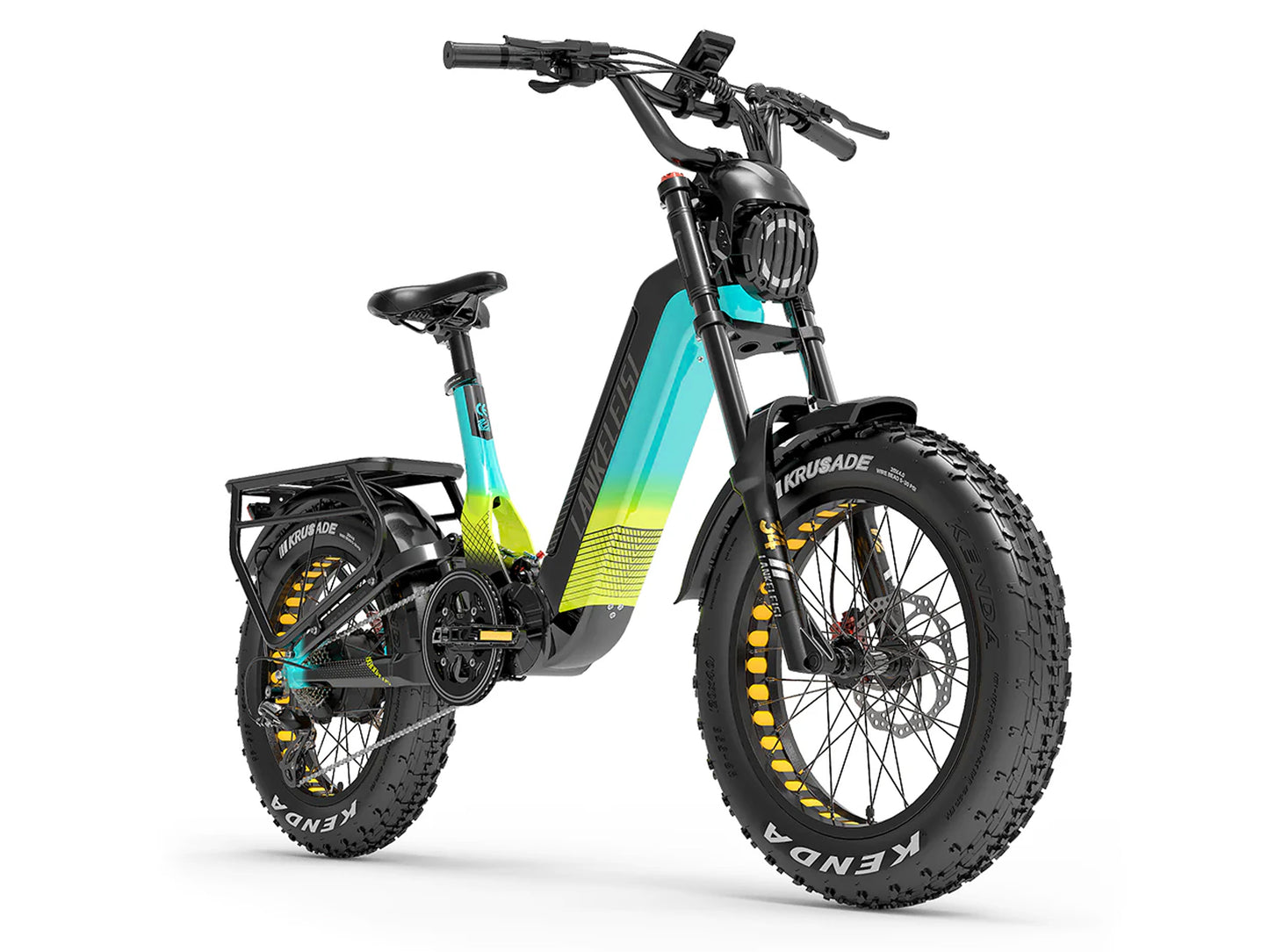 LANKELEISI | RX800 Full Suspension 20" Fat Tire Electric Bike 1000W 48V 20Ah