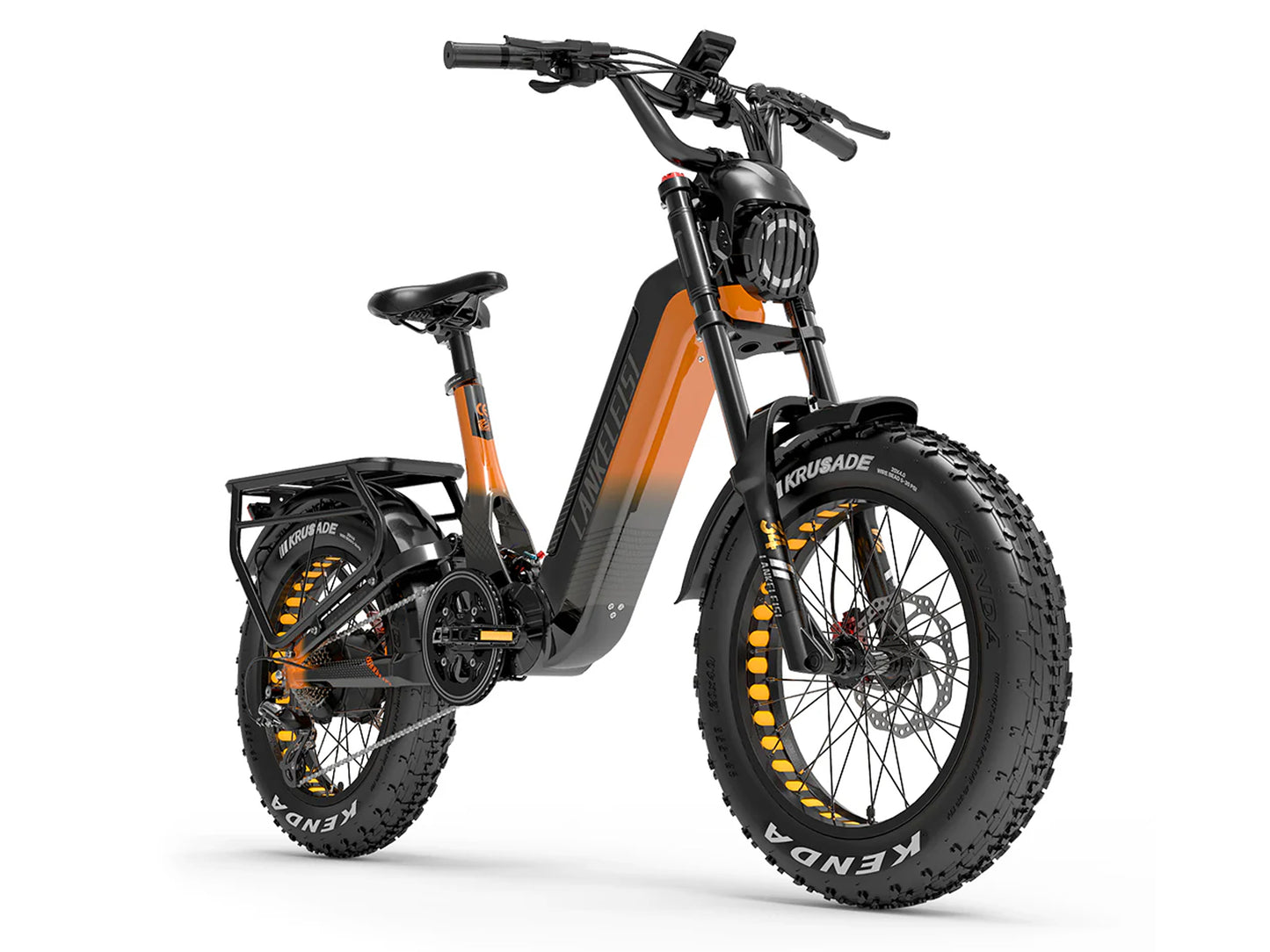 LANKELEISI | RX800 Full Suspension 20" Fat Tire Electric Bike 1000W 48V 20Ah